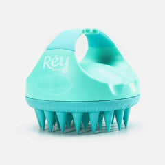 Rey Naturals Hair Scalp Massager Shampoo Brush - Hair Growth, Scalp Care, and Relaxation - Soft Bristles for Gentle Massage - Pink Color (Blue)
