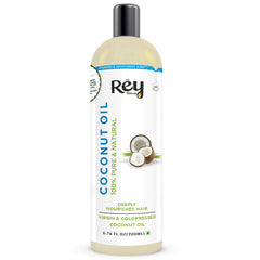 Rey NaturalsCoconut Oil | 100% Pure & Natural Virgin Coconut Oil for Hair and Skin - Hair Growth, Strengthens Hair, Improves Scalp Condition (400)