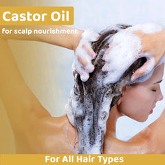 Rey Naturals Castor Shampoo 200ml - Infused with Natural Castor Seed for Hair Growth and Strength