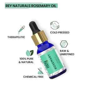 Rey Naturals Rosemary Essential Oil | Rosemary Oil for Hair Growth | Good For Skin, Body and Shiny Soft Hair | Pure & Non Greasy | Hair Fall Control & Hair Growth Oil For Women & Men - 15ml pack of 3