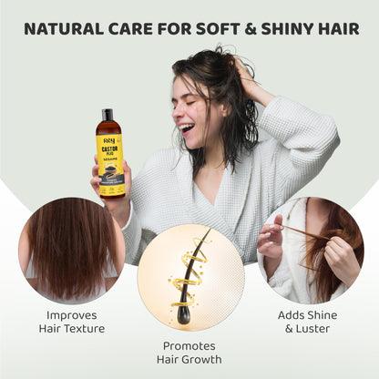 Rey Naturals Premixed cold pressed Castor Plus Sesame Hair oil | For Healthy & Nourised Hair | Suitable For Dry & Oily Scalp | For Men & Women - 200ml Each