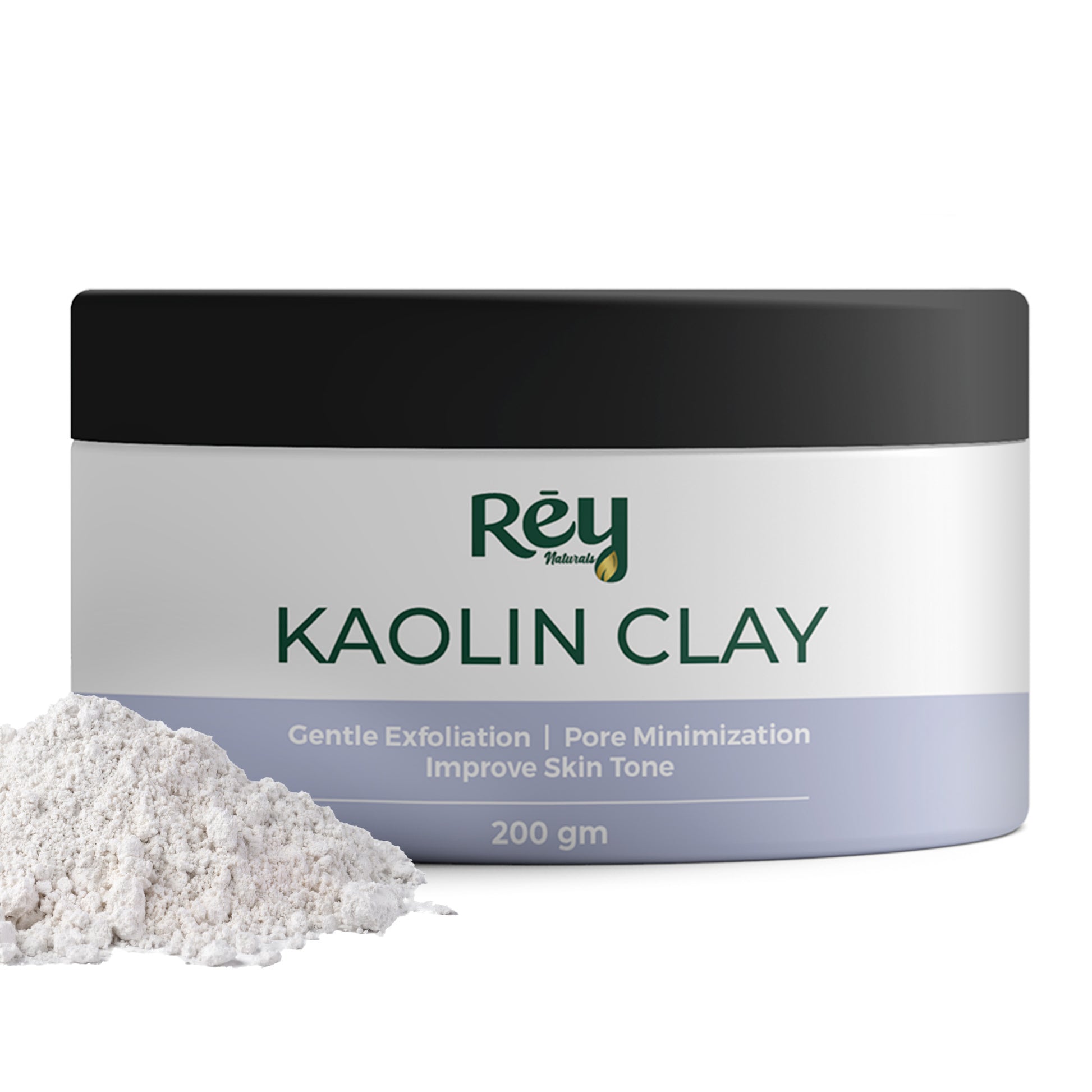 Rey Naturals Kaolin Clay Powder - Gentle Exfoliation for All Skin Types