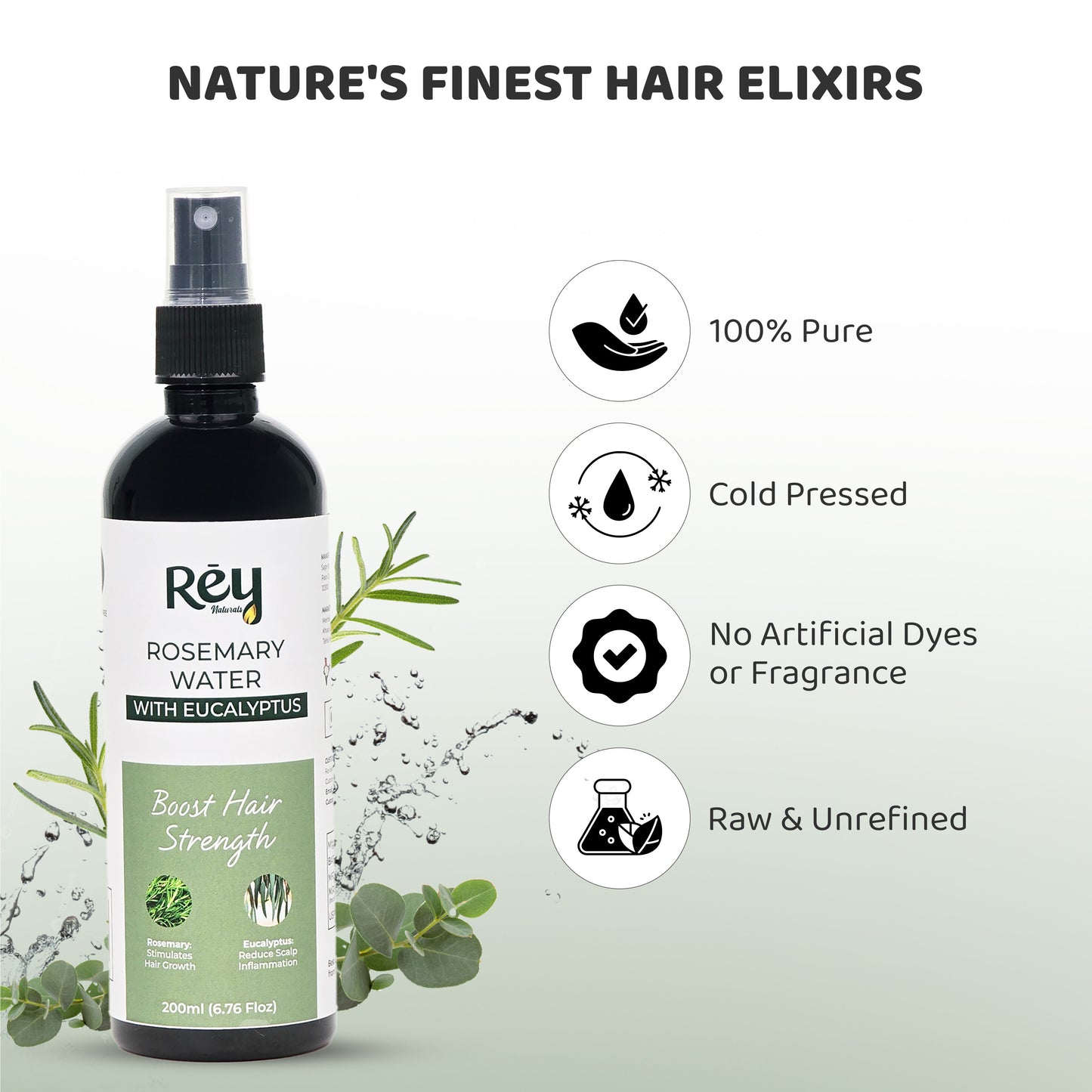 Rey Naturals Eucalyptus Spray - Daily Hair Hydration