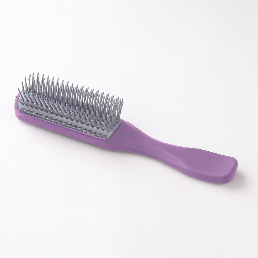 Rey Naturals Hair Styling Brush | Curl Defining Hair Brush for Thick Curly & Wavy Hair | Hair Comb Hair Brush for Women & Men (Purple)