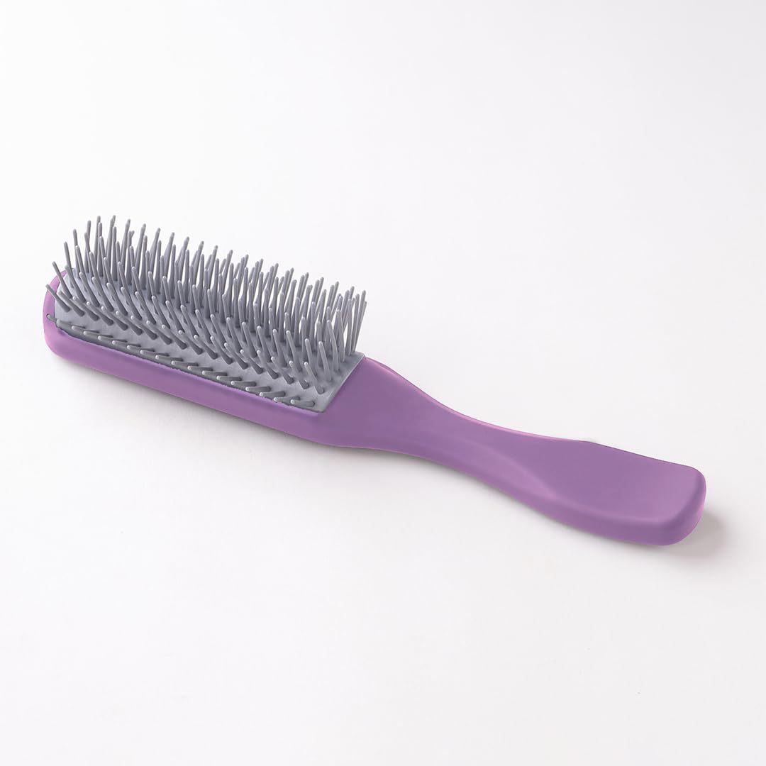 Rey Naturals Hair Styling Brush | Curl Defining Hair Brush for Thick Curly & Wavy Hair | Hair Comb | Hair Brush for Women & Men (Purple) (Small Size)