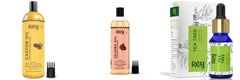 Rey Naturals Castor Oil for Skin Care, Hair Growth (Arandi Oil) | Premium Cold Pressed | Pure & Virgin Grade - 200 ML (Castor Jojoba Tea Tree Combo)