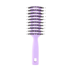 Rey Naturals Round Vented Hair Brush for men and women | Quick Drying & Pain Free Detangling | hair care products | Hair comb | Flexible Nylon Bristles (Purple)