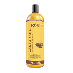 Rey Naturals Castor Oil (Arandi Oil) - Cold Pressed for Hair & Skin Care - 750 ml