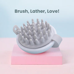 Rey Naturals Hair Scalp Massager Shampoo Brush for Men and Women -Hair Growth, Scalp Care, and Relaxation - Soft Bristles for Gentle Massage Pink & White combo