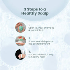Rey Naturals Hair Scalp Massager Shampoo Brush - Gentle Exfoliation | Anti-Slip Design | Hair Growth | Pack of 2 | Pink Colour
