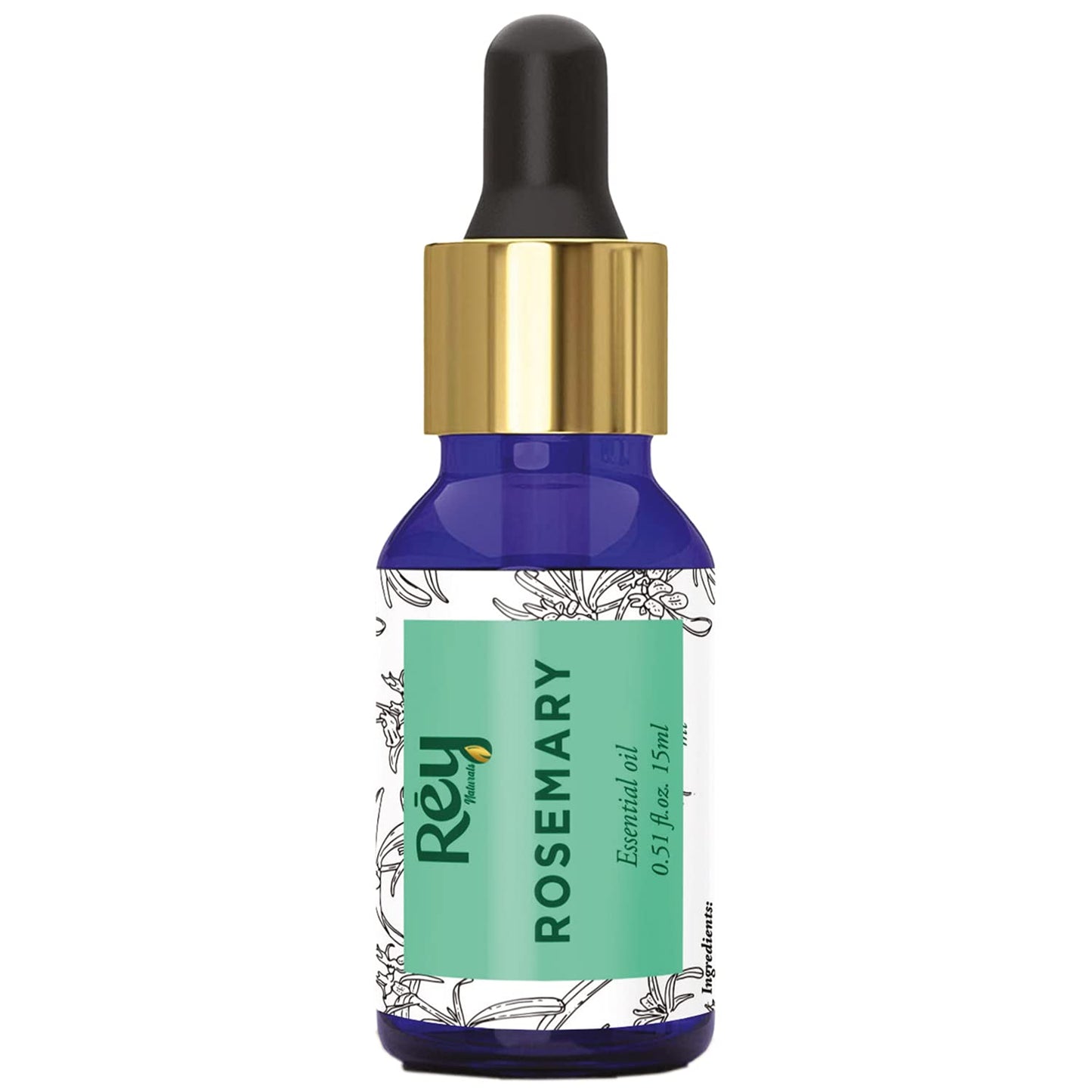 Rey Naturals® tea tree oil & Rosemary essential oils - Pure 100% Natural for Healthy Skin, Face, and Hair (15 ml + 15 ml)