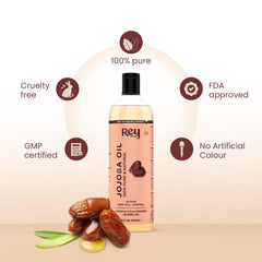 Rey Naturals Castor Oil (Arandi Oil) - Premium Cold Pressed for Hair & Skin Care - 200ml (Castor & Jojoba oil (200 ml + 200 ml))
