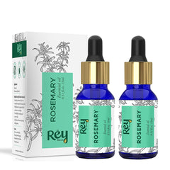 Rey Naturals Rosemary Essential Oil for Hair Growth - 100% Pure & Natural Rosemary Oil For Hair, Skin and Body - 15ml (15 ml Pack of 2)