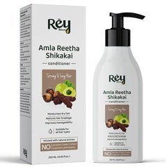 Rey Naturals Castor Oil (200 Ml) and Amla Reetha Shikakai Hair Conditioner (250 Ml) Combo