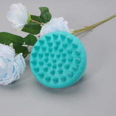 Rey Naturals Hair Scalp Massager Shampoo Brush - Hair Growth, Scalp Care, and Relaxation - Soft Bristles for Gentle Massage - Blue Color