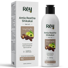 Rey Naturals Castor Oil (200 Ml) and Amla Reetha Shikakai Hair Oil (200 Ml) Combo