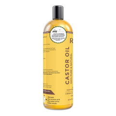 Rey Naturals Castor Oil (Arandi Oil) - Premium Cold Pressed for Hair & Skin Care - 200ml