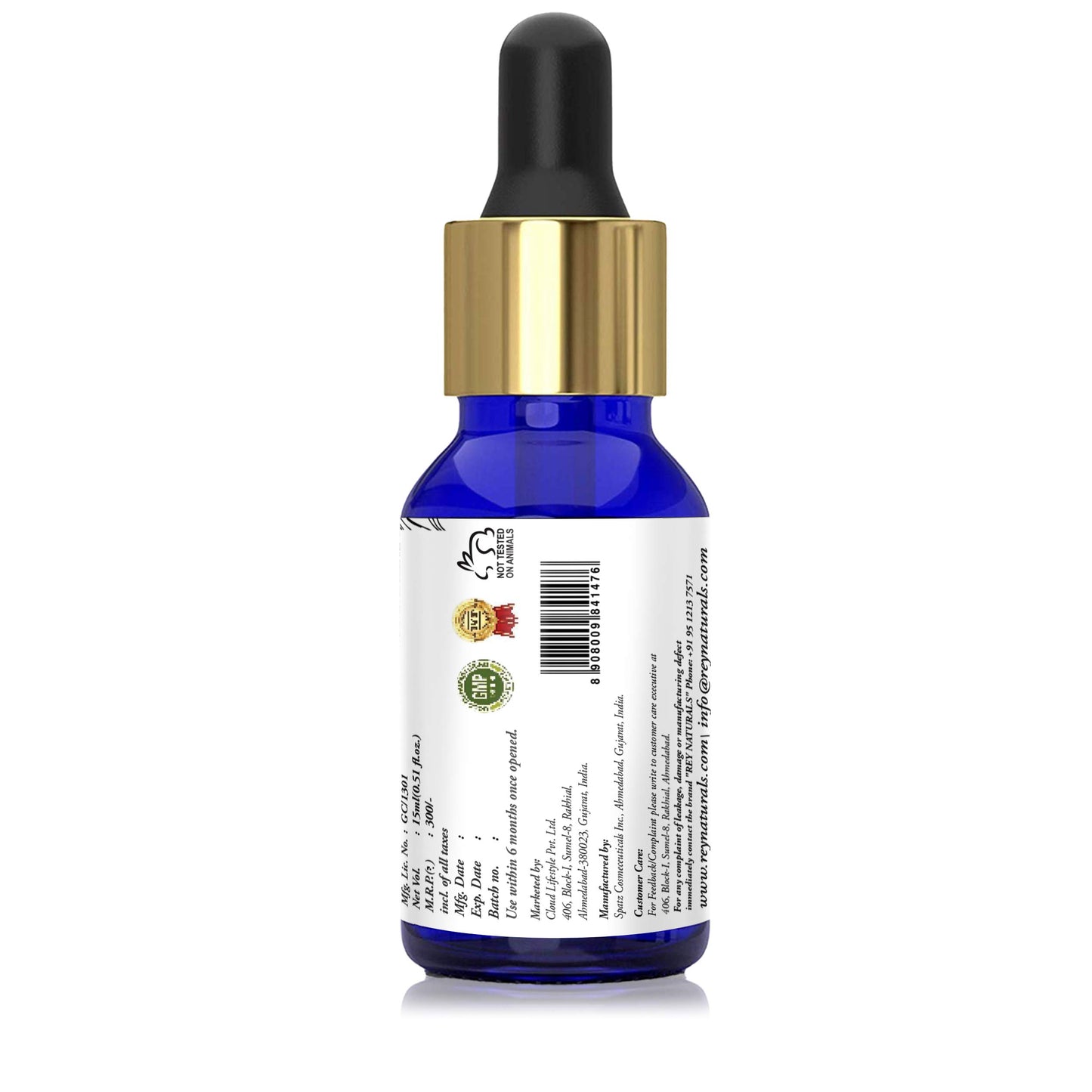 Rey Naturals® tea tree oil & Rosemary essential oils - Pure 100% Natural for Healthy Skin, Face, and Hair (15 ml + 15 ml)